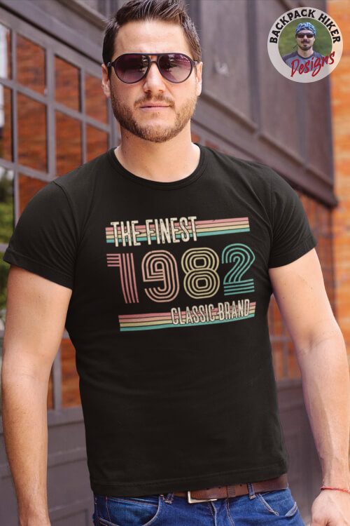 Birth year t-shirt - 1982 ST The finest classic brand