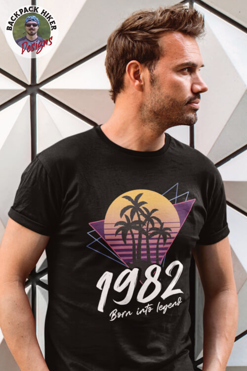 Birth year t-shirt - 1982 SW born into legend
