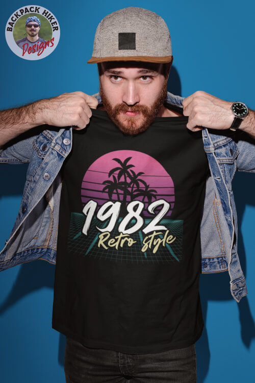 Birth year t-shirt - 1982 SW retro style