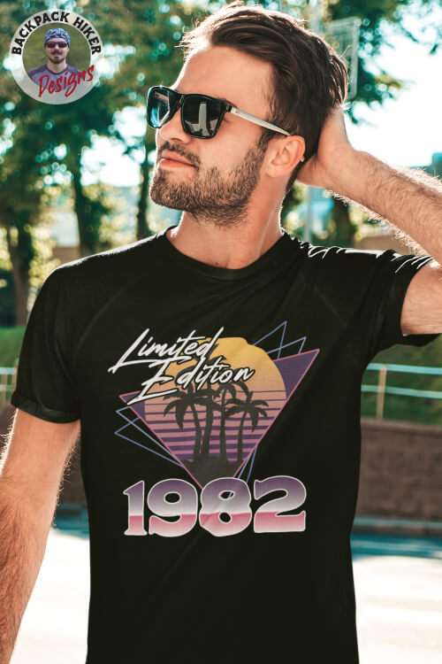 Birth year t-shirt - 1982 SW triangles limited edition