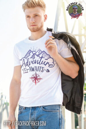 Cool hiking t-shirt - Adventure awaits