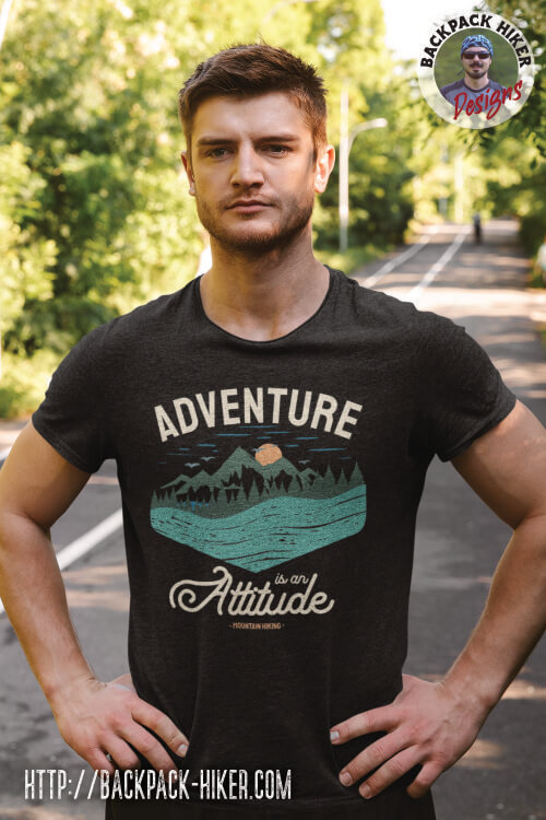 Cool hiking t-shirt - Adventure is an attitude B