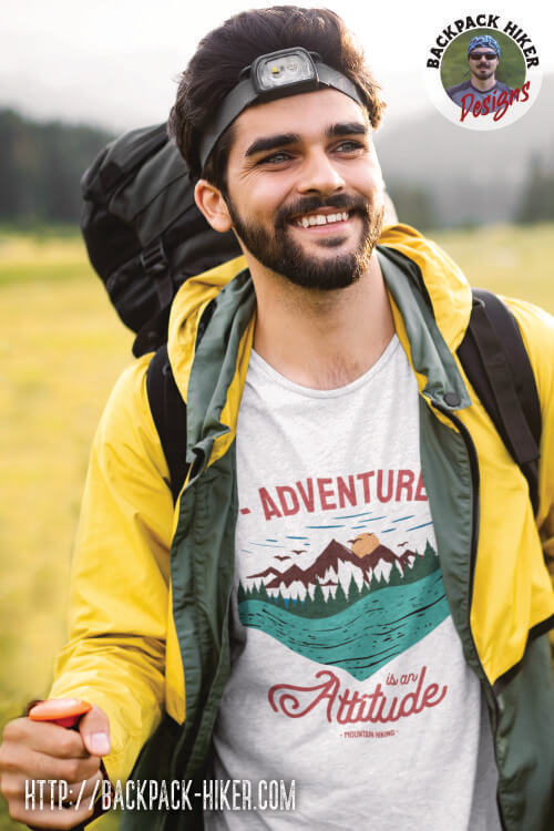 Cool hiking t-shirt - Adventure is an attitude