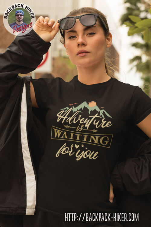 Cool hiking t-shirt - Adventure is waiting for you