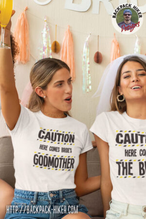 Tricou petrecerea burlacitelor - Caution - here comes brides godmother
