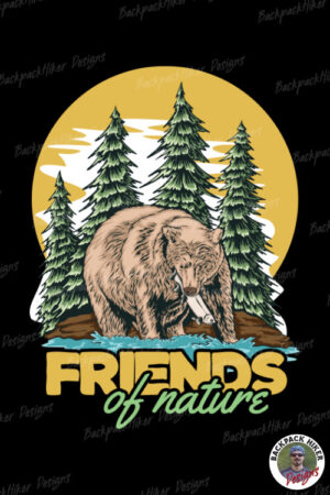 Cool camping t-shirt - Friends of nature