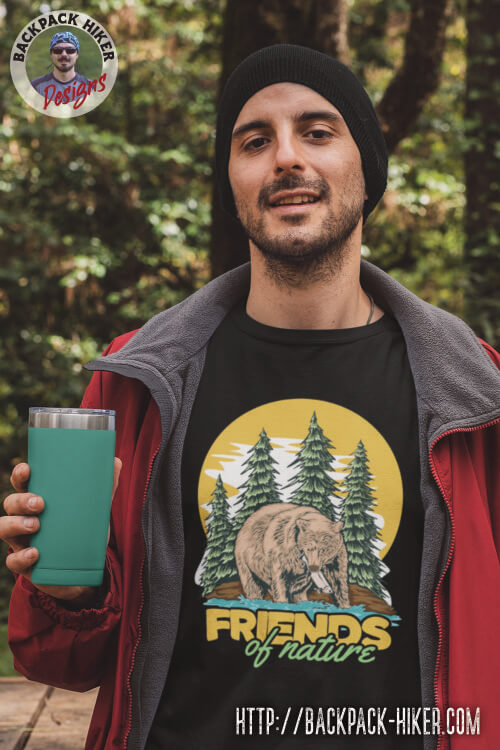 Cool camping t-shirt - Friends of nature