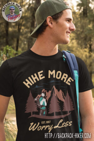Cool hiking t-shirt - Hike more worry less