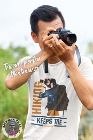 Tricou pentru montaniarzi - Hiking keeps me focused