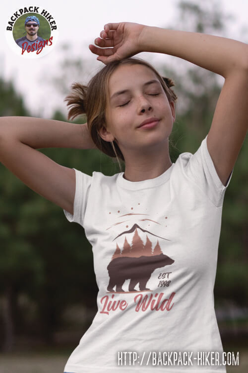 Cool camping t-shirt - Live wild