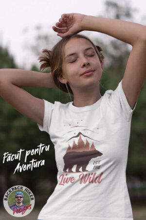 Tricou pentru montaniarzi - Live wild