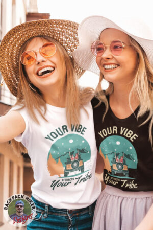 Tricou pentru montaniarzi - Your vibe attracts your tribe