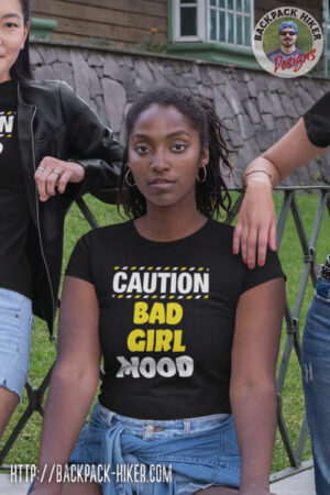 Bachelorette party t-shirt - Caution - bad girl mood
