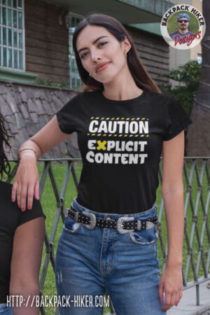 Bachelorette party t-shirt - Caution - explicit content