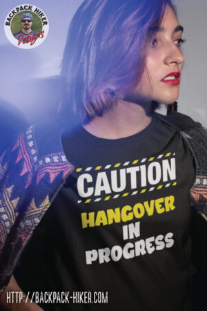 Bachelorette party t-shirt - Caution - hangover in progress