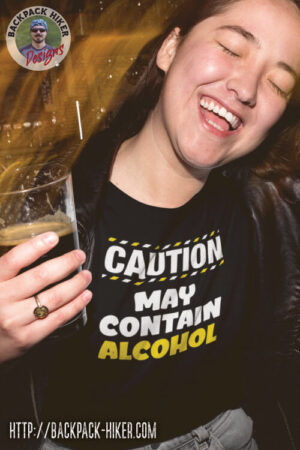 Bachelorette party t-shirt - Caution - may contain alcohol