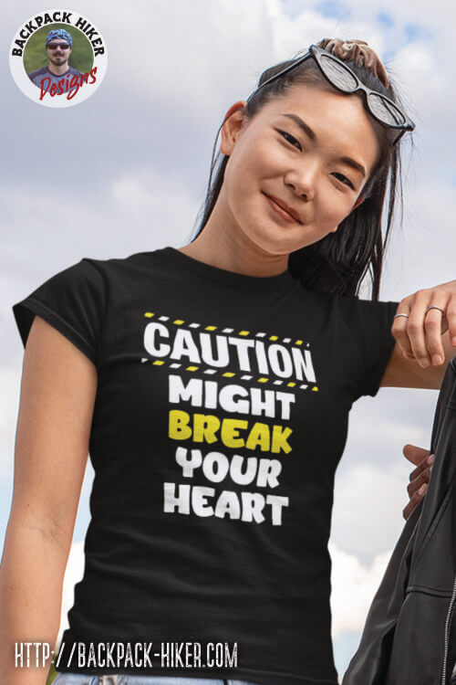 Bachelorette party t-shirt - Caution - might break your heart