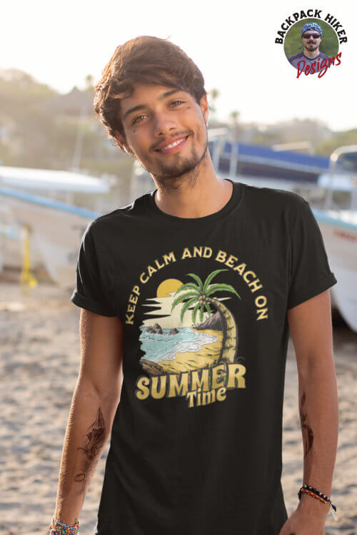 Summer vacation t-shirt - Keep calm and beach on