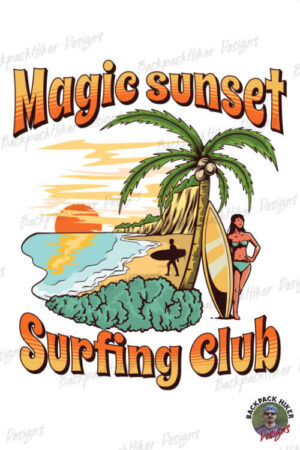 Summer vacation t-shirt - Magic sunset surfing club