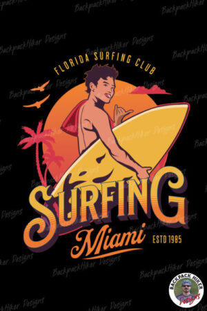 Summer vacation t-shirt - Surfing Miami