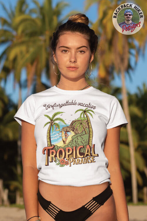 Tricou de vara - Unforgettable vacation tropical paradise