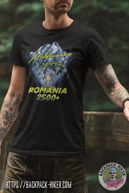 Tricou pentru montaniarzi - Moldoveanu - Man vs mountain