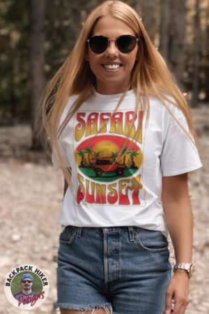 Outdoor activities t-shirt - Safari sunset