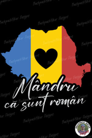 Tricou cu spirit românesc: Mândru că sunt român