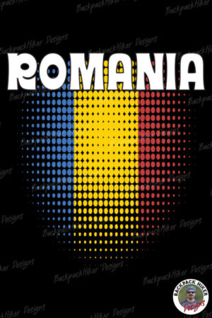 Tricou România - fundal tricolor v4