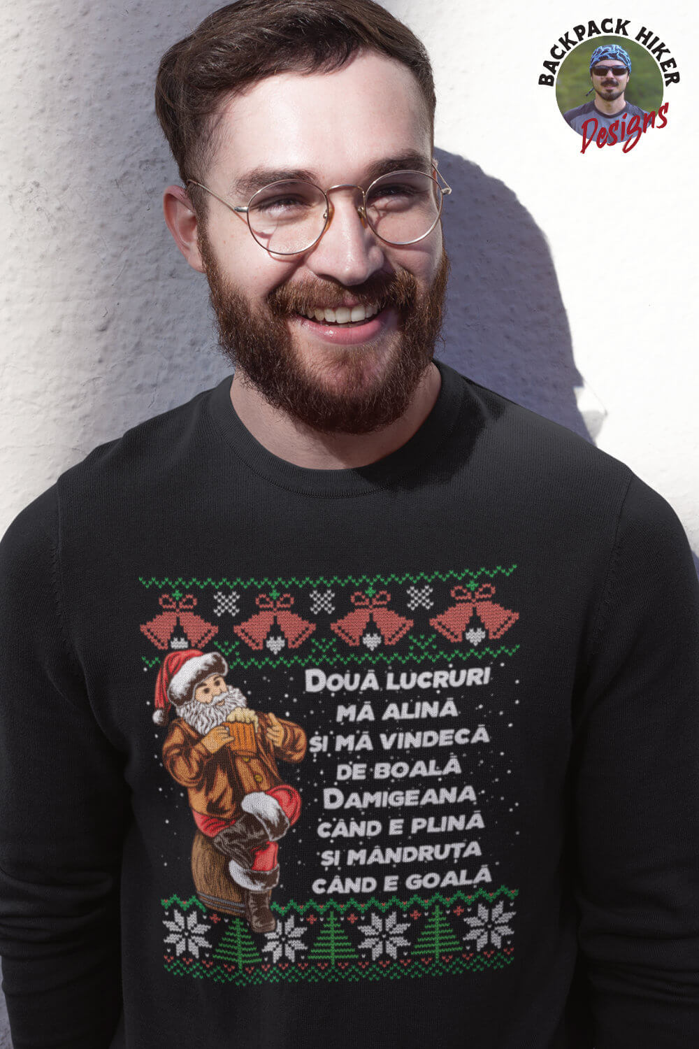 Bluză haioasă cu motive de Crăciun - Doua lucruri ma alina