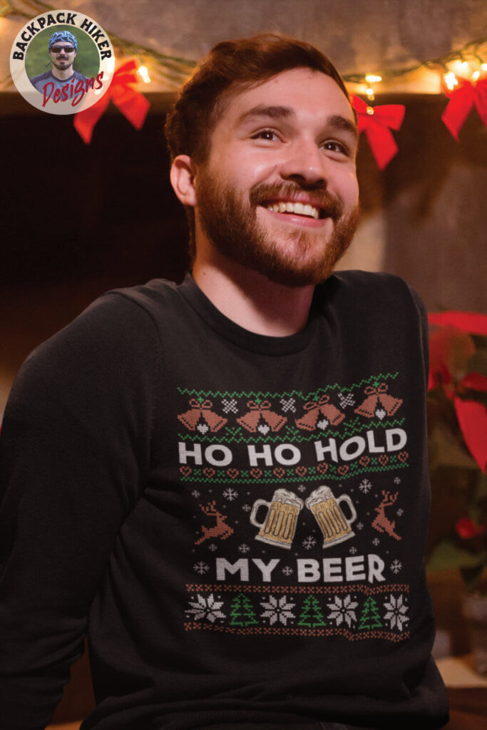 Bluză haioasă cu motive de Crăciun - Ho ho hold my beer