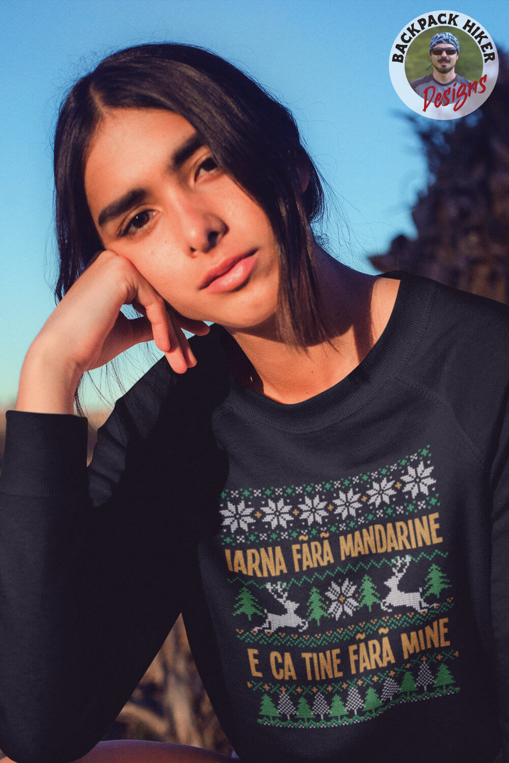 Bluză haioasă cu motive de Crăciun - Iarna fara mandarine