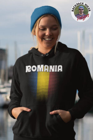 Hanorac România - fundal tricolor v4