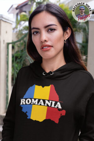 Hanorac România - hartă tricoloră