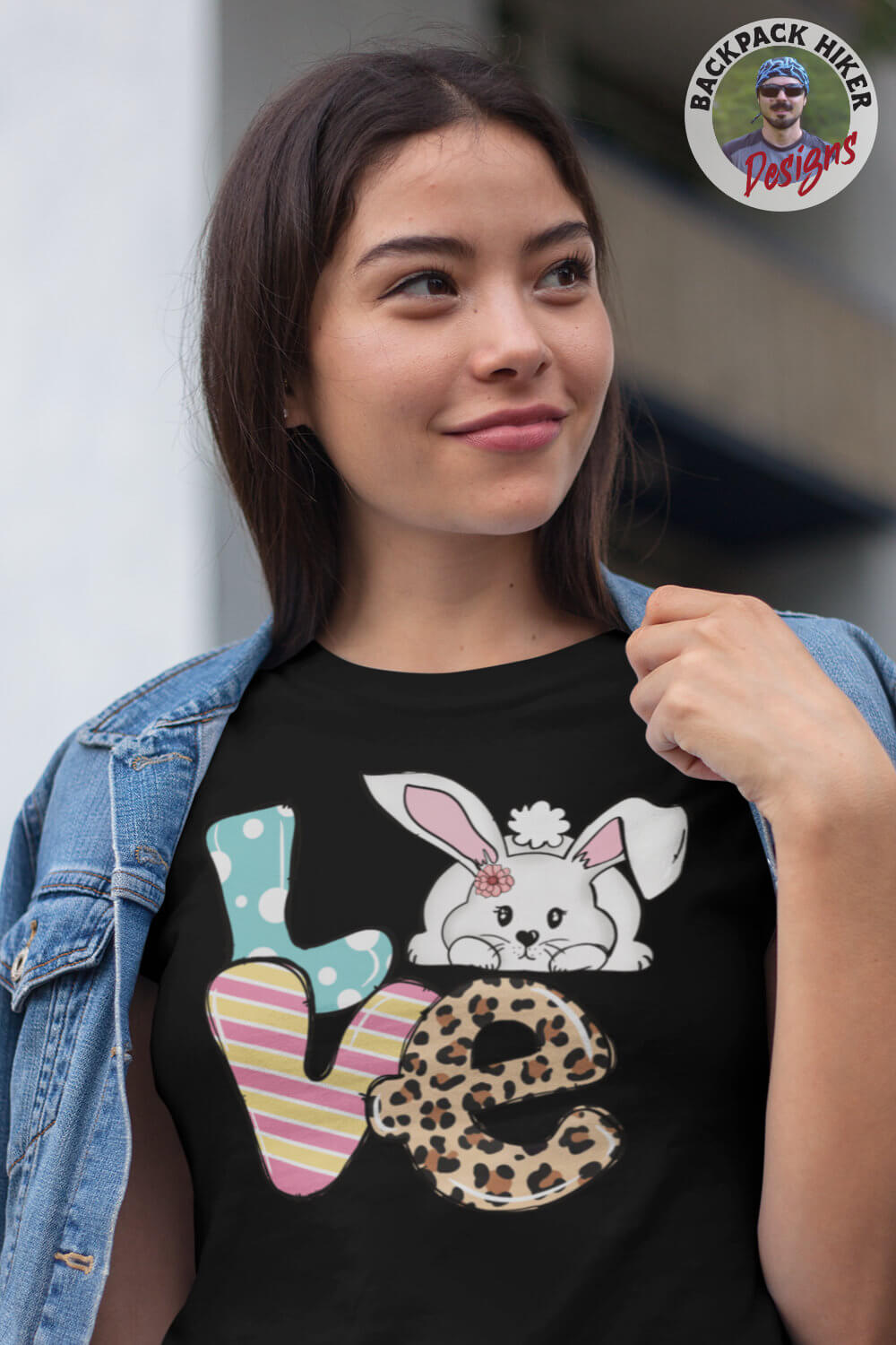 Cadou de Paste - Tricou Retro Groovy - Easter bunny love
