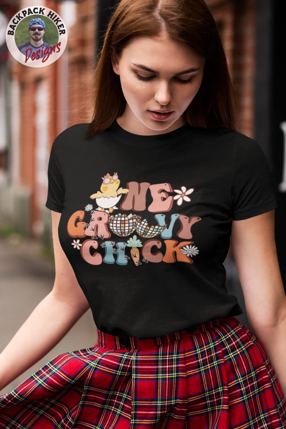 Cadou de Paste - Tricou Retro Groovy - One groovy chick