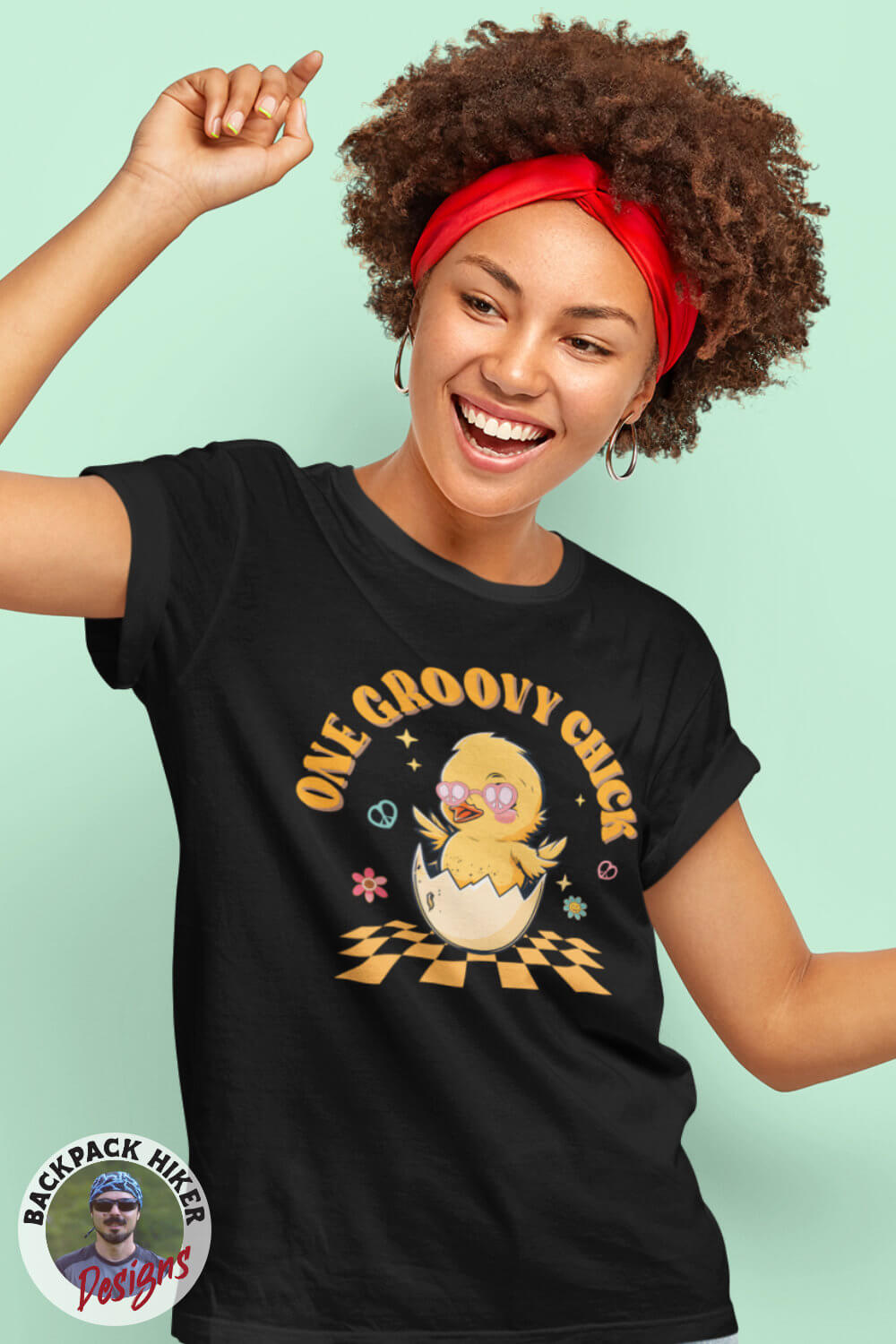 Cadou de Paste - Tricou Retro Groovy - One groovy chick