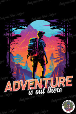 Hanorac personalizat in stil synthwave - Adventure is out there