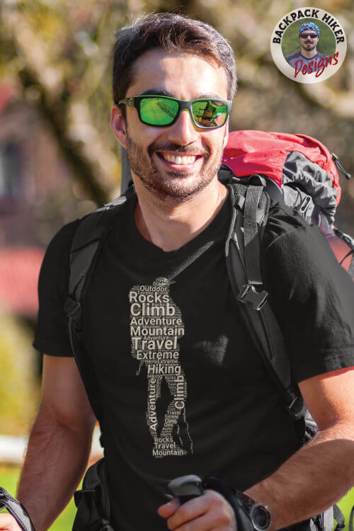 Tricou pentru montaniarzi - Backpack Hiker Shape