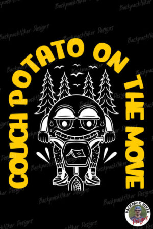 Tricou amuzant pentru camping - Couch potato on the move