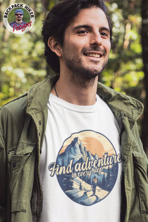 Tricou pentru montaniarzi - Find adventure in every step