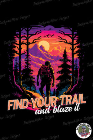 Hanorac personalizat in stil synthwave - Find your trail and blaze it