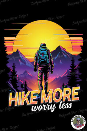 Hanorac personalizat in stil synthwave - Hike more worry less