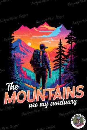 Hanorac personalizat in stil synthwave - The mountains are my sanctuary
