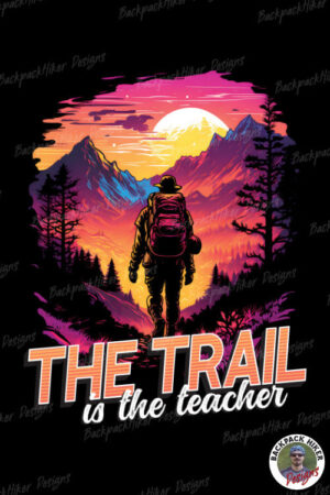 Hanorac personalizat in stil synthwave - The trail is the teacher