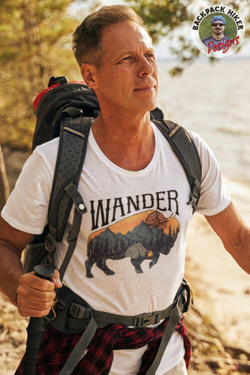 Tricou pentru aventurieri - Wander Bison