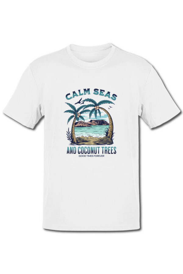 Tricou de vara - Calm seas and coconut trees