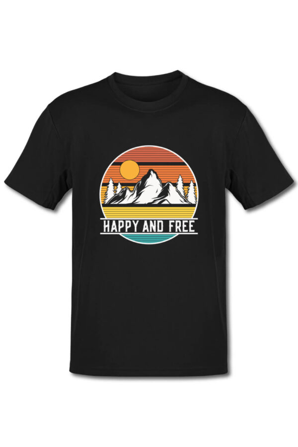 Tricou pentru montaniarzi - Happy and free