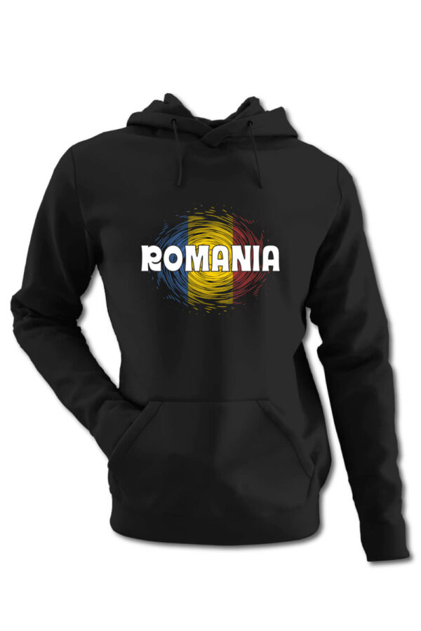Hanorac România - fundal tricolor v2