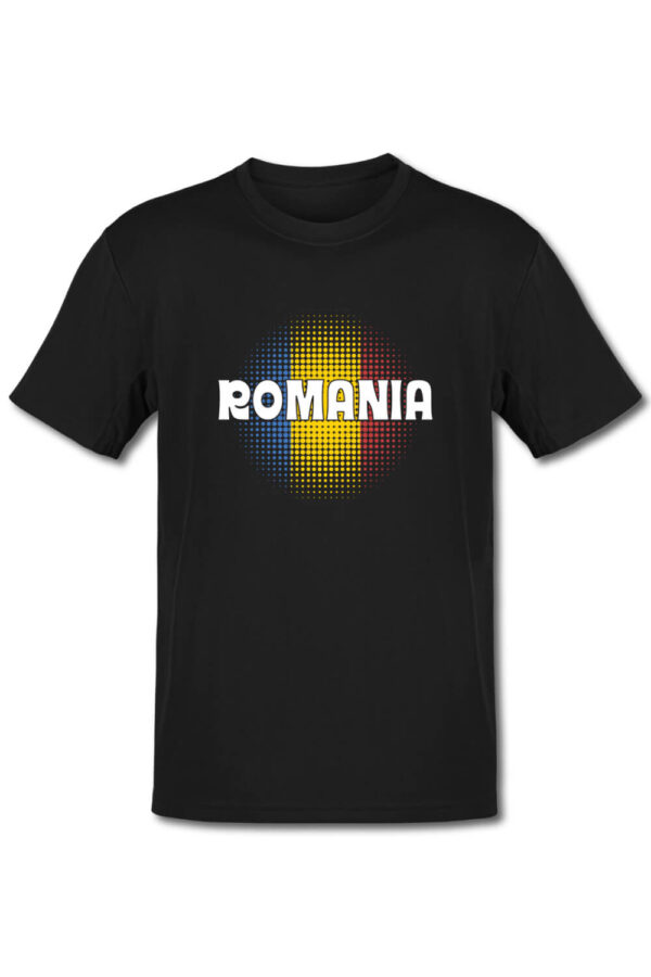 Tricou România - fundal tricolor v3